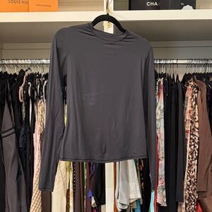 SKIMS Charcoal Long Sleeve Top